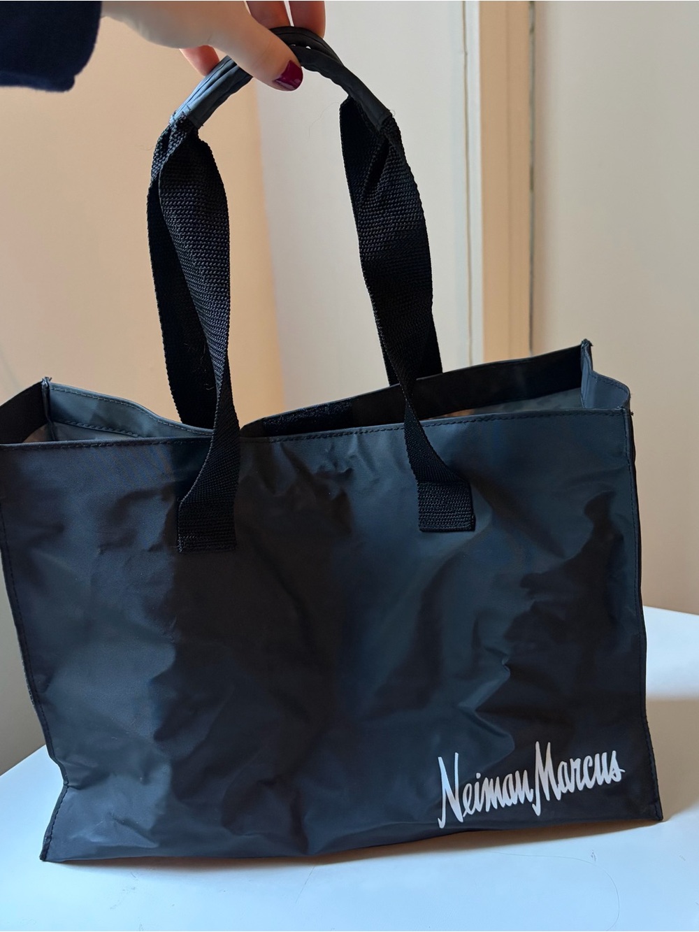 Neiman Marcus Black Nylon Tote Bag 10x13x5β